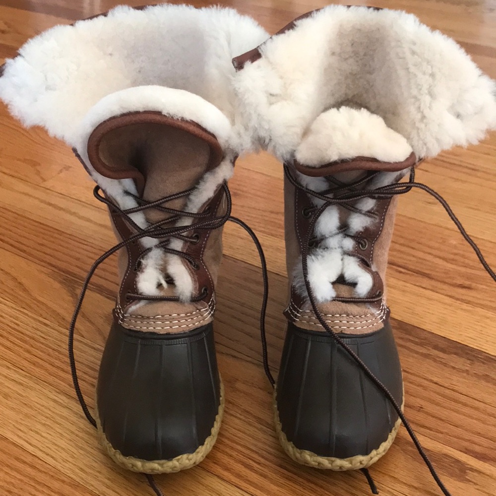 Bean boots shearling-lined